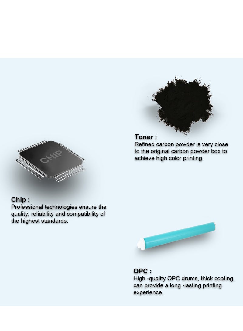 ASTA CB540A 125A Color Toner Cartridge Compatible For HP Laser Jet CM1300 CM1312 CP1210 CP1215 CP1515n CP1518ni Printer CB 540 125 A Printing Office Consumable High Yield Black K Replacement - Image 5